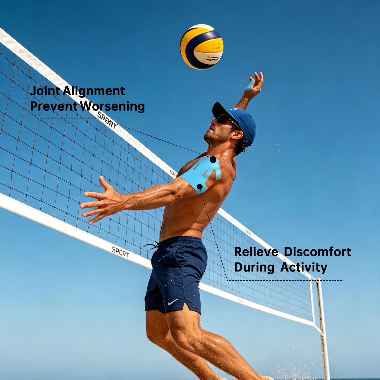 Cinta de kinesiología precortada para hombro