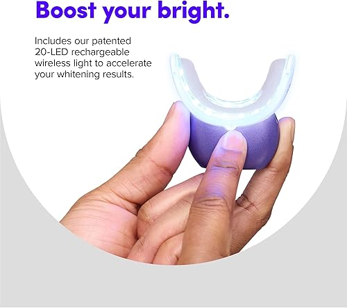 Miniatura 5 de SmileDirectClub Kit de blanqueamiento dental ultra suave sin sensibilidad con luz inalámbrica de 20 LED, dientes sensibles al gel, seguro para