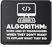 Funny Programmer Algorithm Mouse Pad, Programming Gift for Coder, Computer Nerd Mousepad, 2 Pack
