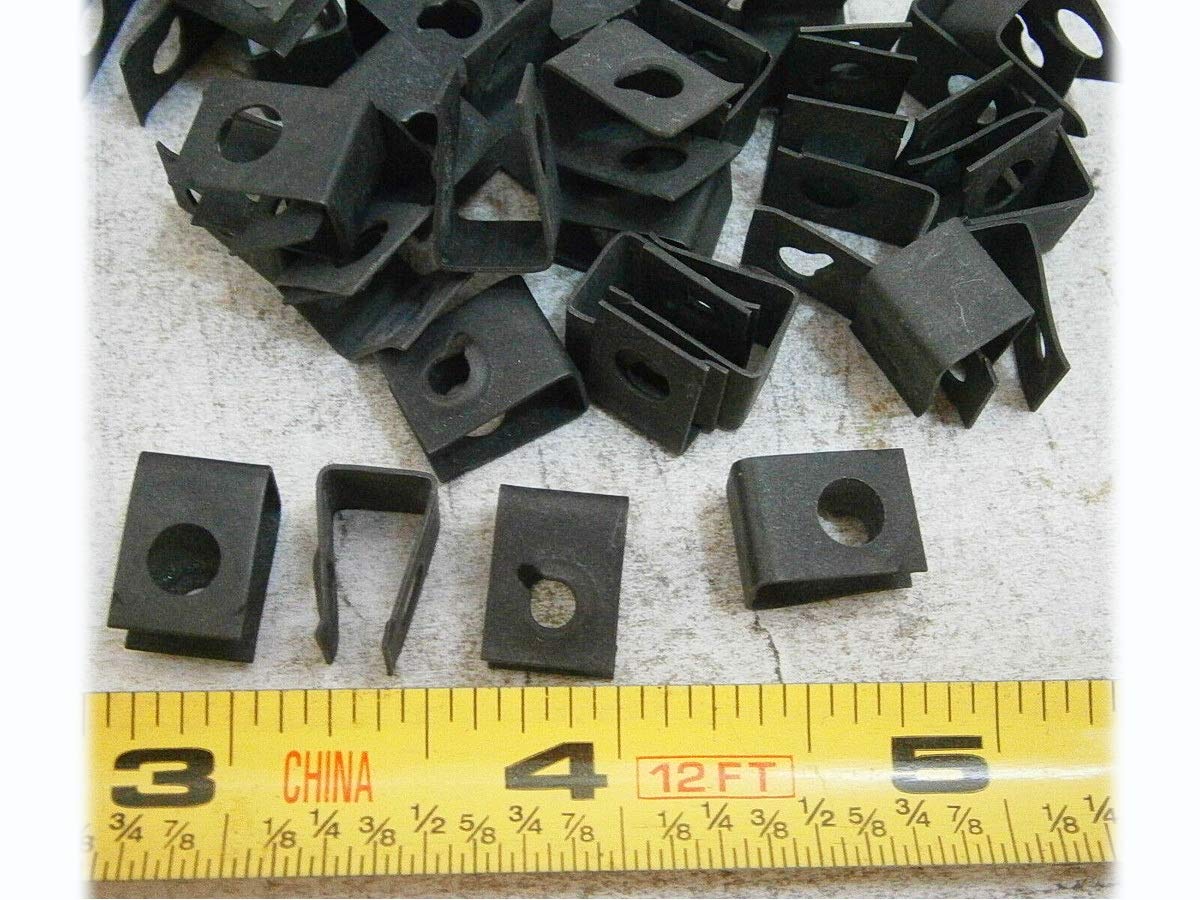 New C71462-632-4 Spring Nuts U-Type 1/2" inch Wide Steel Black Pack of 40 #PL0824-A Warranity by Pr-Merchant