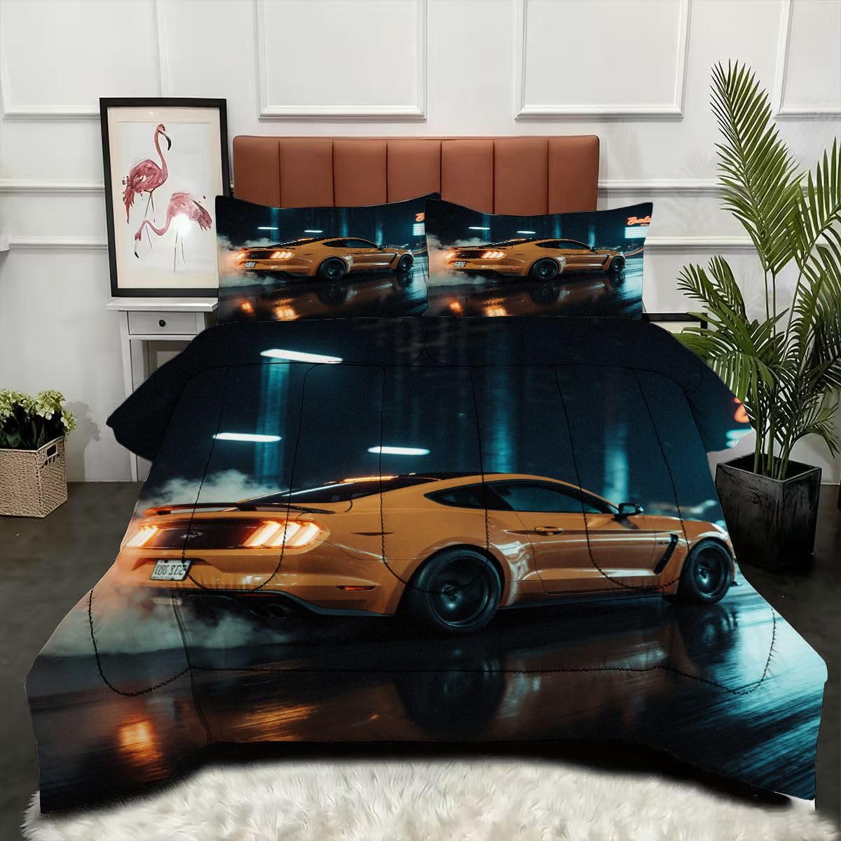 Couette 160x200 cm Voiture de Sport 3D, le cadeau idéal pour passionné