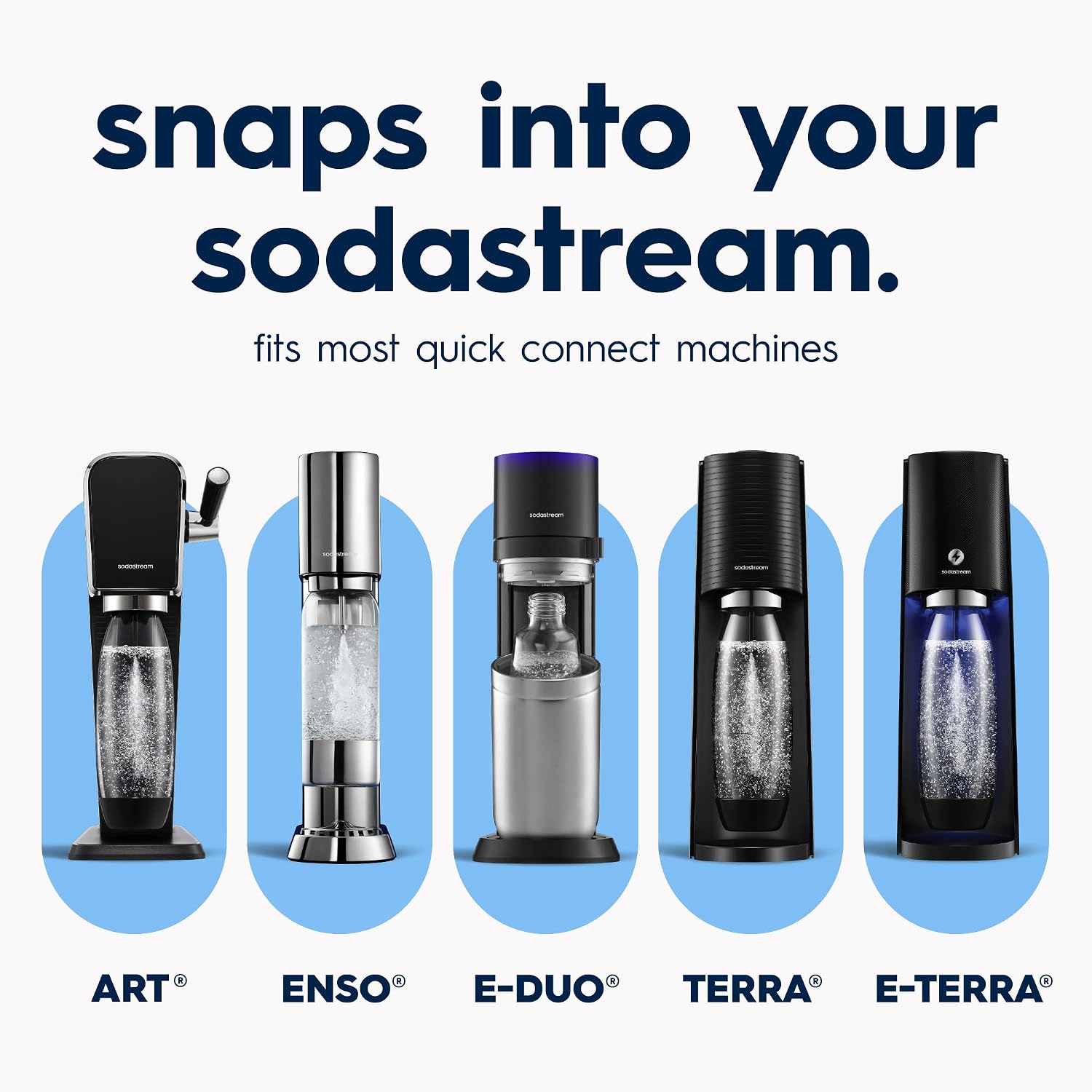 sodastream Fizz & Go Cool, Stainless Steel Carbonated Water Bottle 0.9L, Insulated Metal Bottle for Sparkling Water, Compatible with TERRA, ART, ENSO & More in Storm Blue image 5