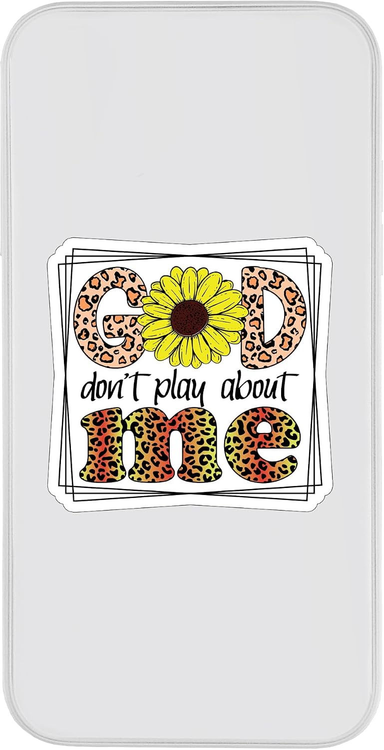 (3PCS) God Don't Play About Me Sticker for Phone Tablet Laptop Car Truck Window | 2" Sticker image 3
