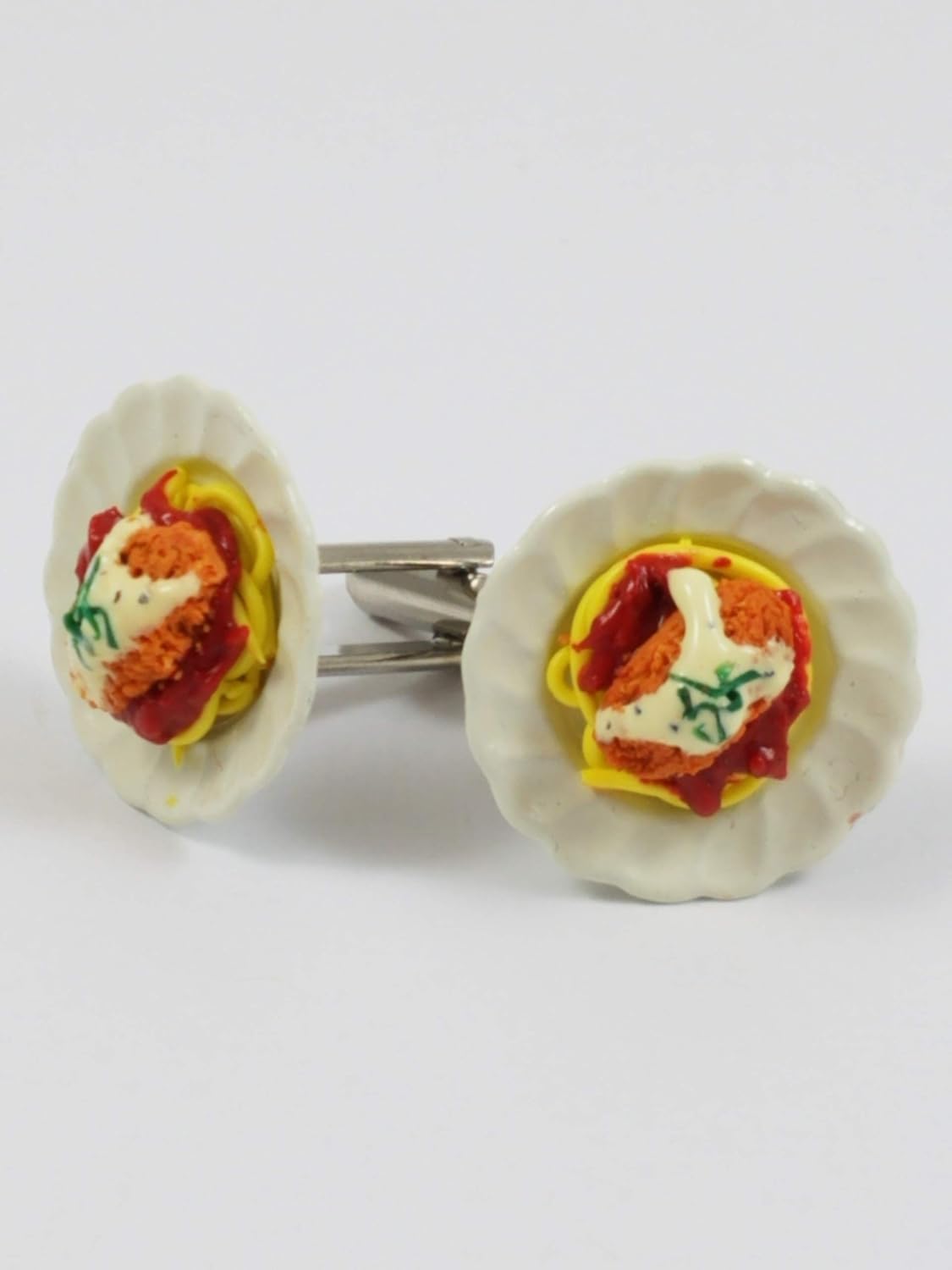 Chicken Parmesan Cufflinks, Lapel Pin, Earrings or Tie Bar