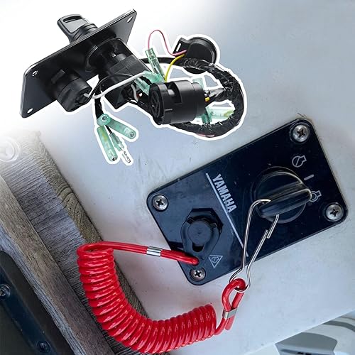 Miniatura 6 de Panel de interruptores principal Montaje de panel de interruptor de llave de motor único Reemplazo de la caja de control de encendido y apagado para