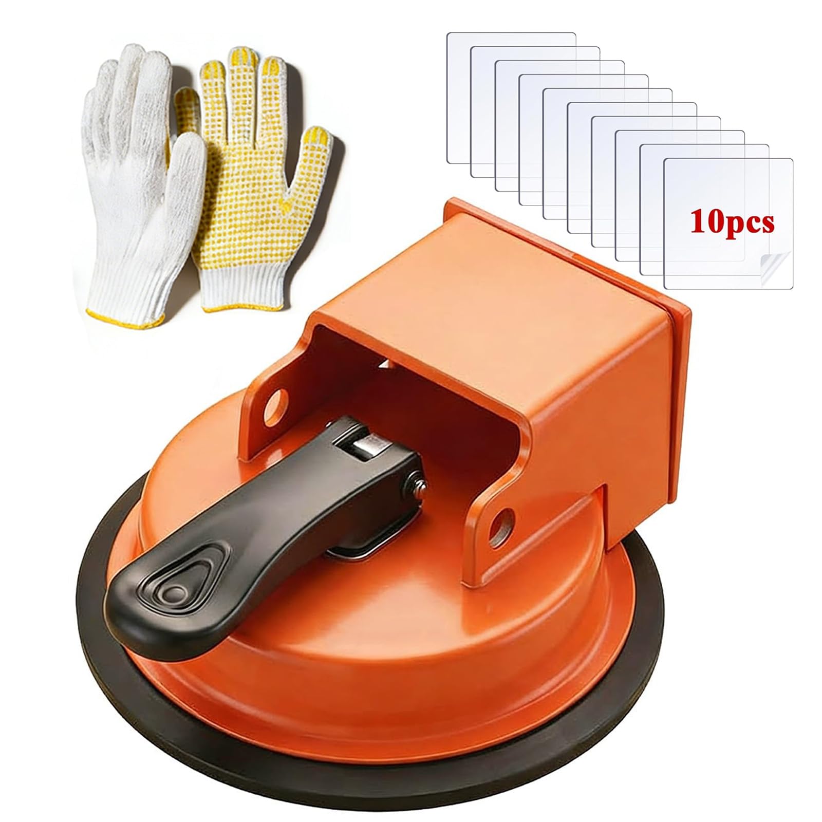 Floor Gap Fixer Tool, 2026 Laminate Floor Gap Repair Tool, Plank Grabber Floor Fix Pro, Suction Tool Includes 10 Sticky Pads for Floor Gaps, Flooring, Wood, Laminate Floors (Orange)