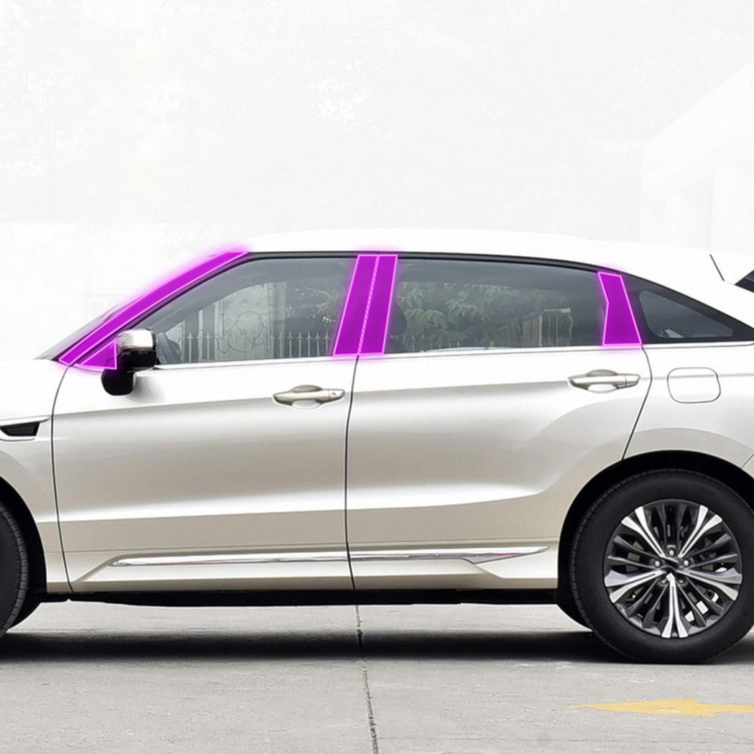 JCAKES Car Exterior PPF Paint Protective Film Anti-Scratch of Window Pillar Strip TPU Transparent Film Repair，for Honda UR-V 2020-2023