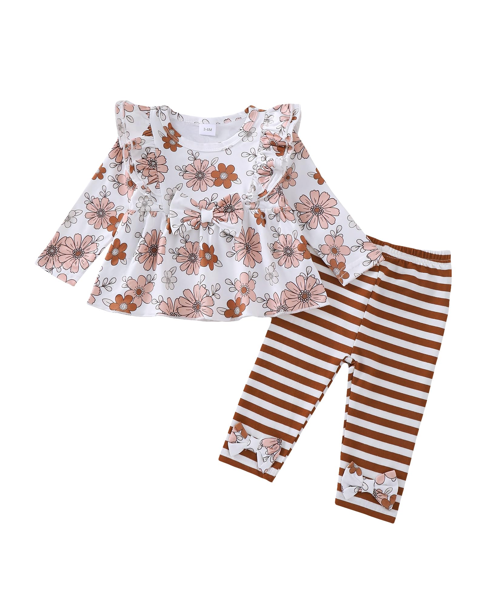 Infant Baby Girl Clothes Toddler Girls Fall Outfits Floral Pants Set 3M-3T