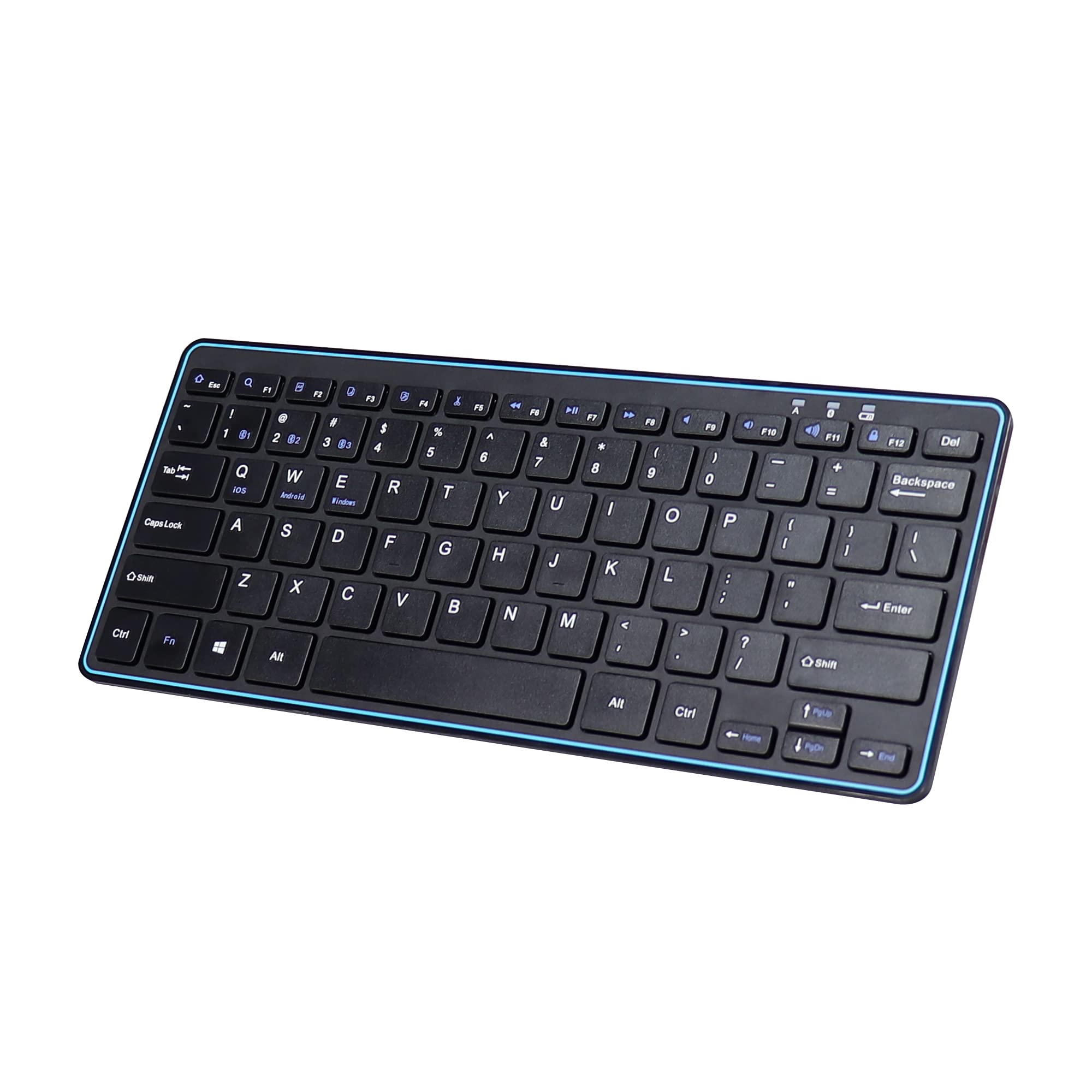 NAMOTUOFO Bluetooth キーボード マルチペアリング 3台同時接続パンタグラフ式 タブレット/スマホ/iphone/パソコン/ノートパソコン用 英語配列 薄型 軽量 コンパクト 充電式 iOS/Android/Windows対応 ブラック