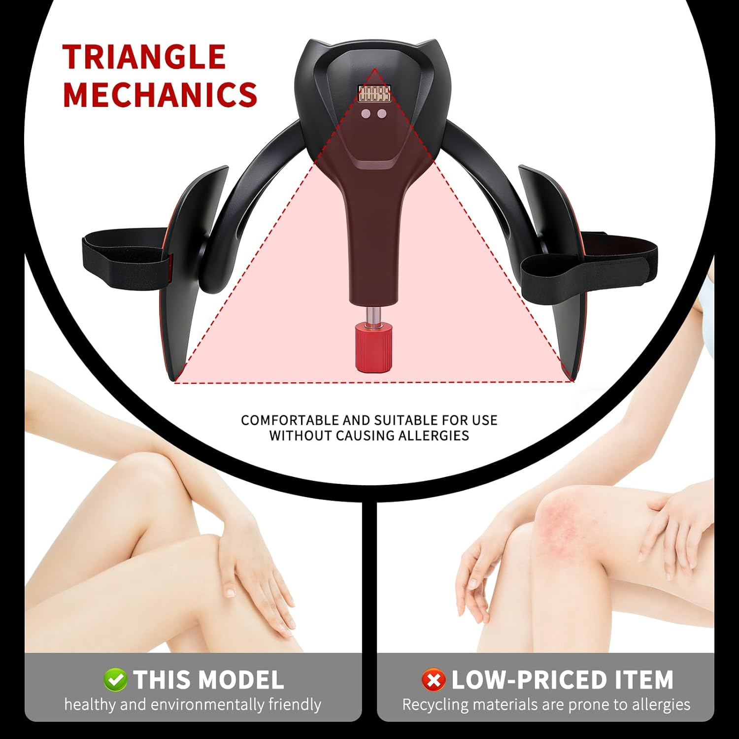 Thigh Exerciser Kegel Exerciser,Pelvic Floor Muscle Exercise Devices for Women,Hip Trainer Workout Equipment for Home Postpartum Recovery Women Men, with Band.