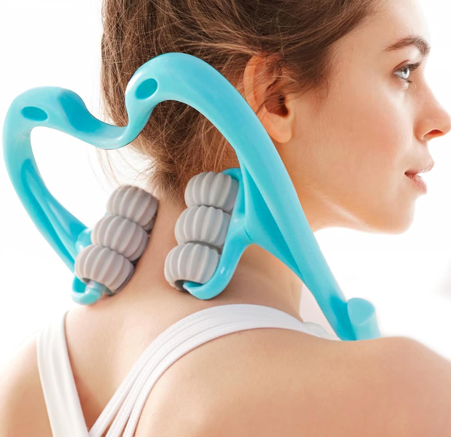 Vajin Neck Massager for Pain Relief, Trigger Point Roller Massager Deep Tissue Handheld Shoulder Massager Tool for Legs Waist Neck Arm 3