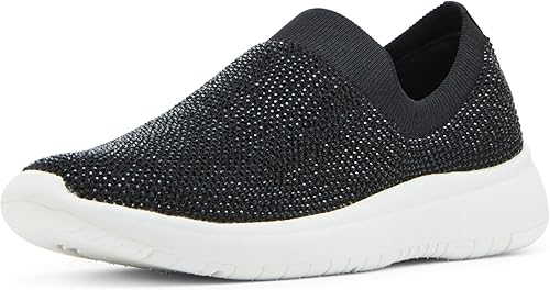 Blondo Women's Waterproof Karen Slip-On Sneaker, Black Knit, 6
