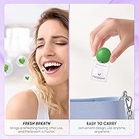 Vista 8 de Spray oral probiótico, combo de sabor a menta y melocotón, espray de aliento con prebióticos y probióticos, frescura duradera, sin alcohol, cómodo