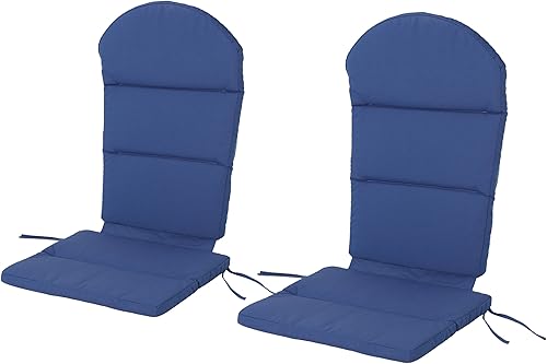 Christopher Knight Home Terry - Cojines para sillas Adirondack resistentes al agua (juego de 2), azul marino, 2 unidades (paquete de 1)