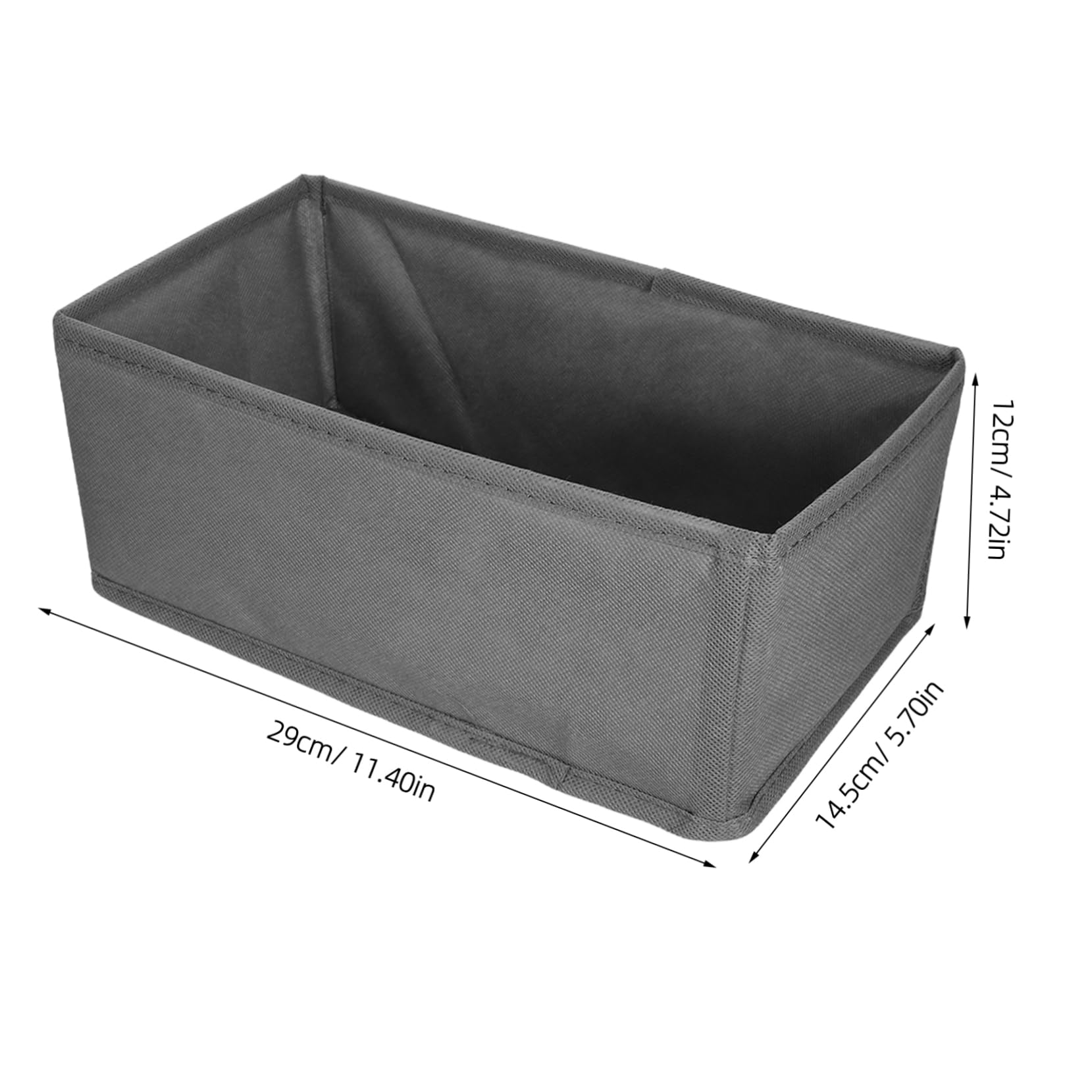 SOIMISS 6pezzi Organizer in Tessuto per Biancheria Intima Divisori per Contenitori per Armadio Grigio per Calzini Sciarpe Reggiseni Scomparti Separati