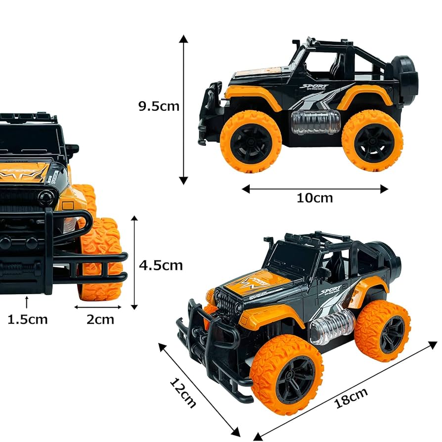 ジープ　ラジコン　オレンジ　電動車用ラジコンカー　キッズカー Jeep 乗用玩具 乗用ラジコン JEEP ラングラー ルビコン ジープ