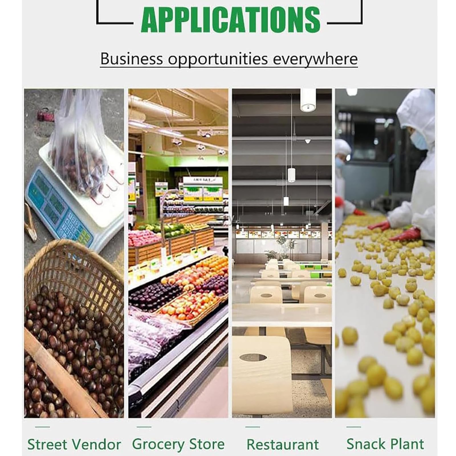 500W Kastanien-Peeling-Maschine für Snack-Shops, mühelos 1-5 Lbs Timer und langlebigem Edelstahl-Design verarbeiten