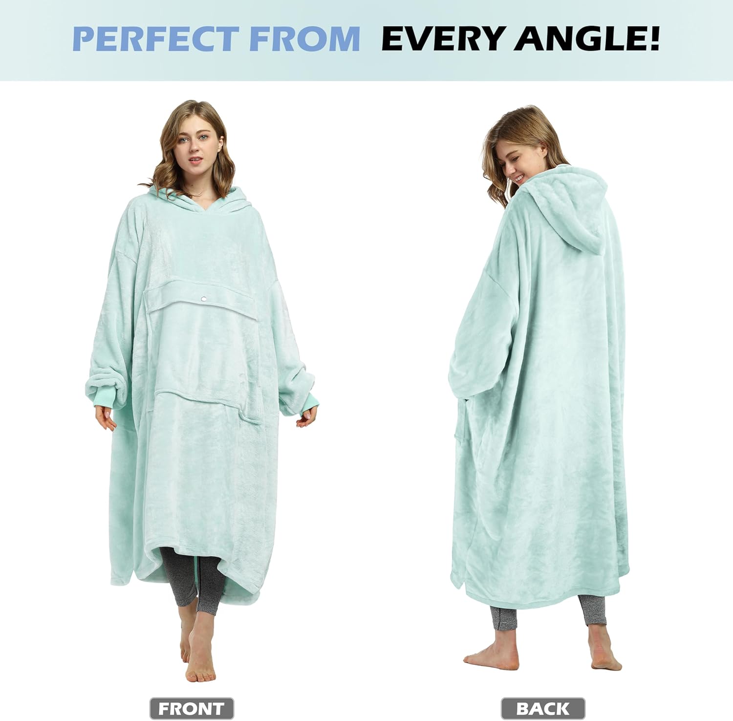 Catalonia Oversized Blanket Hoodie Sweatshirt, Fleece Pullover with Large Front Pocket, for Adults Men Women - Image 4