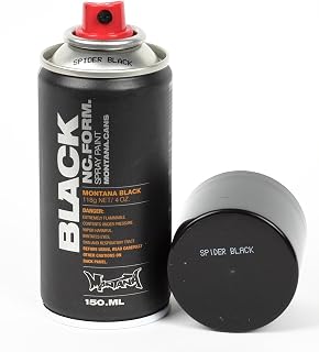 Montana Cans Montana BLACK 150ml Spider Effect Color, Spray Paint, 5.07 Fl Oz (Pack of 1)