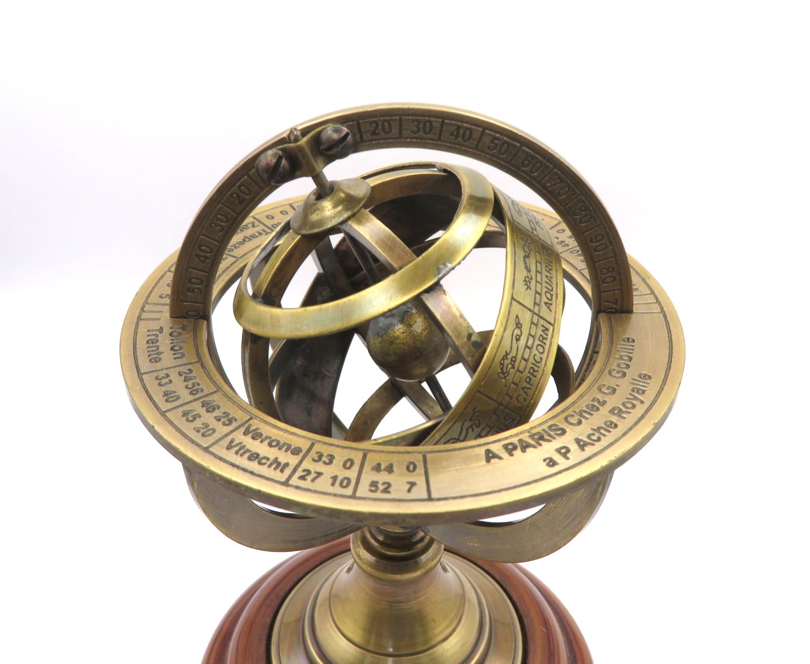 Amazon.co.jp: ソリッドブラス製 アンティーク 天球儀 アーミラリー