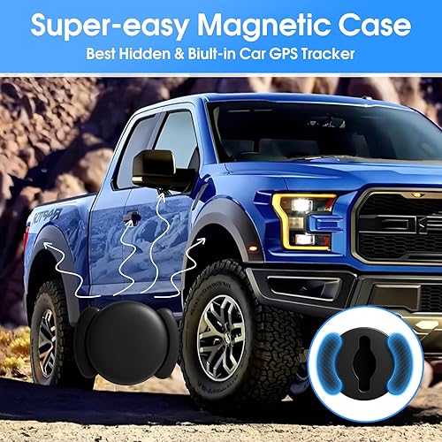 Miniatura 2 de Mini rastreador GPS para vehículos, rastreador de ubicación de automóvil oculto con funda magnética, localizador de automóvil en tiempo real,