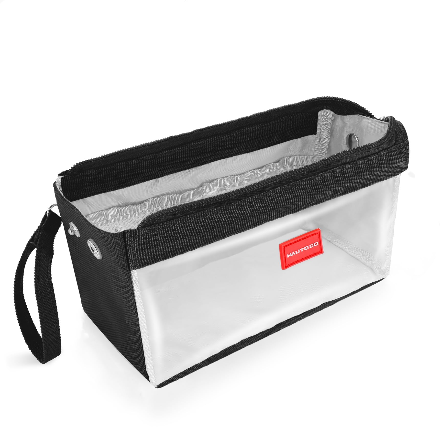 HAUTOCO Clear Pencil Case for Girls Boys Large Capacity Pencil Pouch with Zipper & Handle