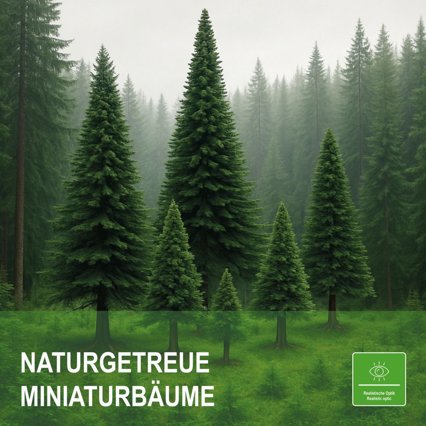modellnatur Modellbäume | 30 Miniatur-Tannen (4–14 cm) | Mischwald für H0, TT, N, Z – Perfekt für Deko, Diorama, Modelleisenbahn & Landschaftsbau | 3095232 - 3