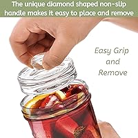 Vista 4 de YOUEON 9 Pack Fermentation Glass Weights with Easy Grip Handles for Wide Mouth Mason Jars, Pickling Jars, Glass Fermentation Weights for Fermenting