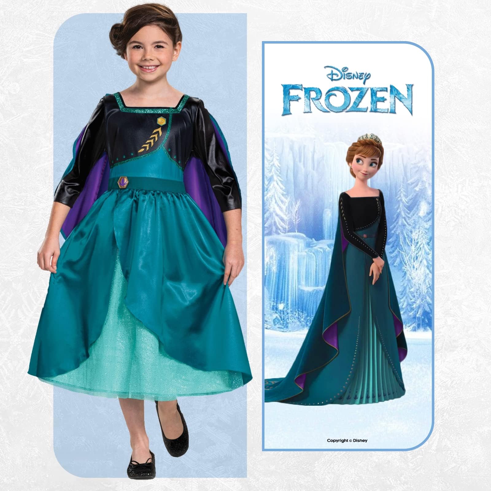 Disney Déguisement Anna pour enfant La Reine des Neiges 2 Taille S