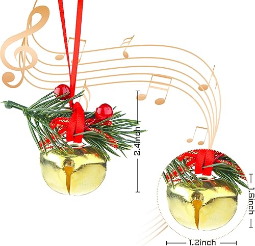 Miniatura 8 de MCPINKY Cascabeles de cascabel, 170 campanas de metal para manualidades a granel para decoración de festivales de Navidad, decoración del hogar, 0.5