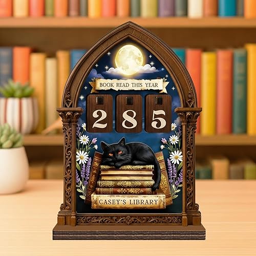 Miniatura 18 de Letrero Personalizado de Libros Leídos, Contador de Libros Leídos Este Año, Decoración de Biblioteca, Letrero de Seguimiento de Libros para