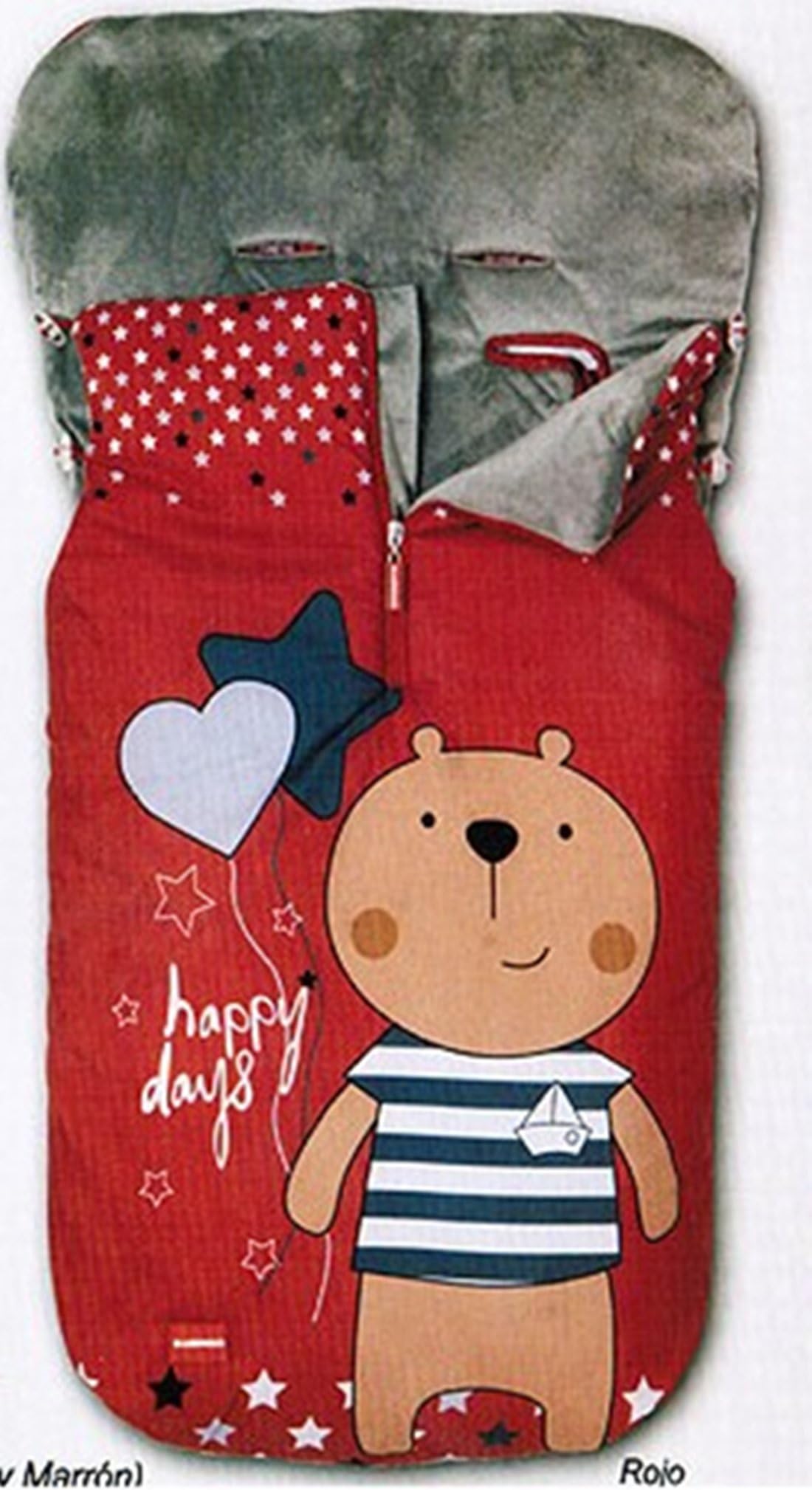 Gamberritos – Universal Foot Muff Coralina Multicolour Printed Red Waterproof Pushchair Insert 9532