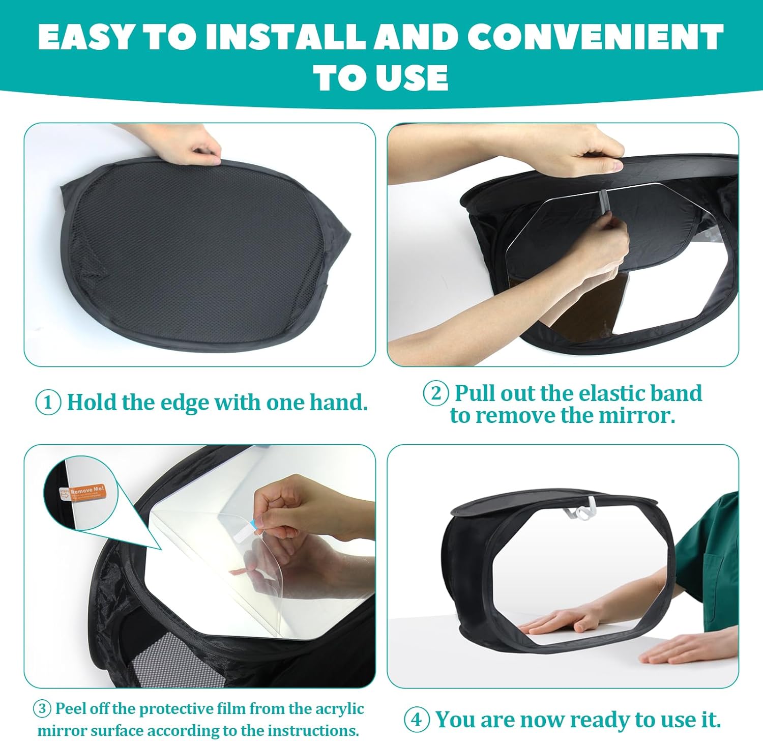Mirror Therapy Box for Hand Stroke and Hand Rehabilitation, Hand Rehabilitation Equipment, Lightweight Foldable Design, Hand Recovery Aid for PLP, CRPS, Nerve Injury Recovery