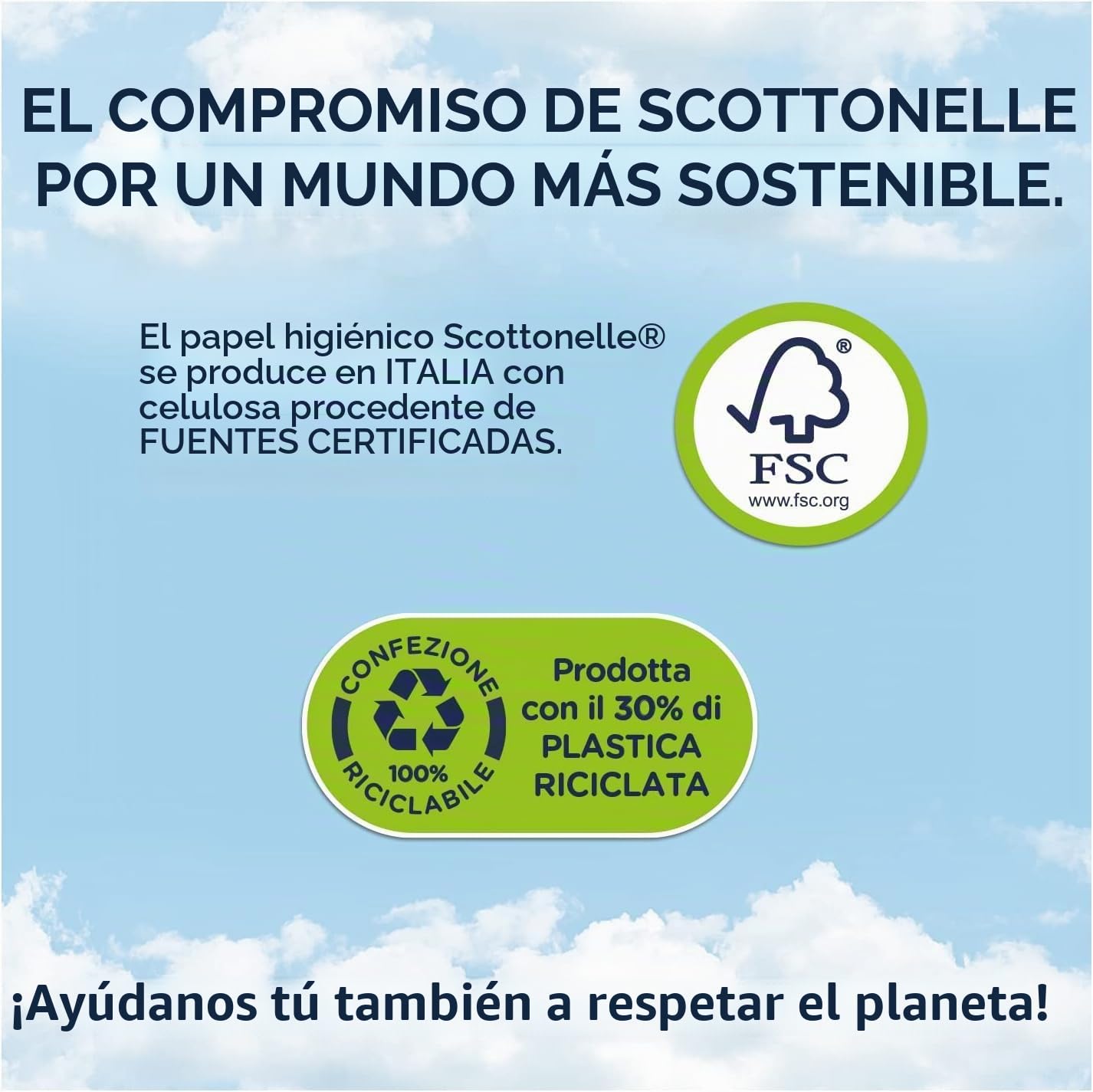 Scottonelle - Papel higiénico suave y acolchado 84 Unità