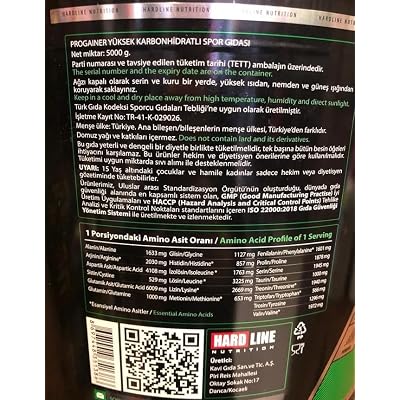 Hardline Progainer 5000 Gr Mass Gainer Carb Powder Chocolate Flavored