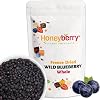 Freeze Dried Whole Wild Blueberry 50g - 100% Natural Blueberries Grown Wild, Harvested From Lowbush - Superfood Non-GMO Freeze Dried Berry Fruit Perfect for Baking, Smoothie, Porridge Oats or Snacking