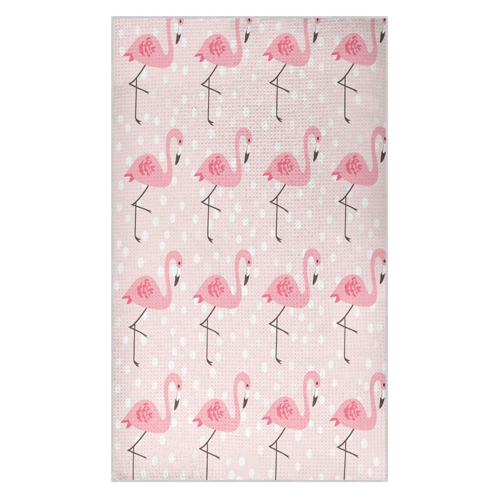 JiangGgen Flamingo Kitchen Towel 1-Pack Soft Absorbent Dish Towel