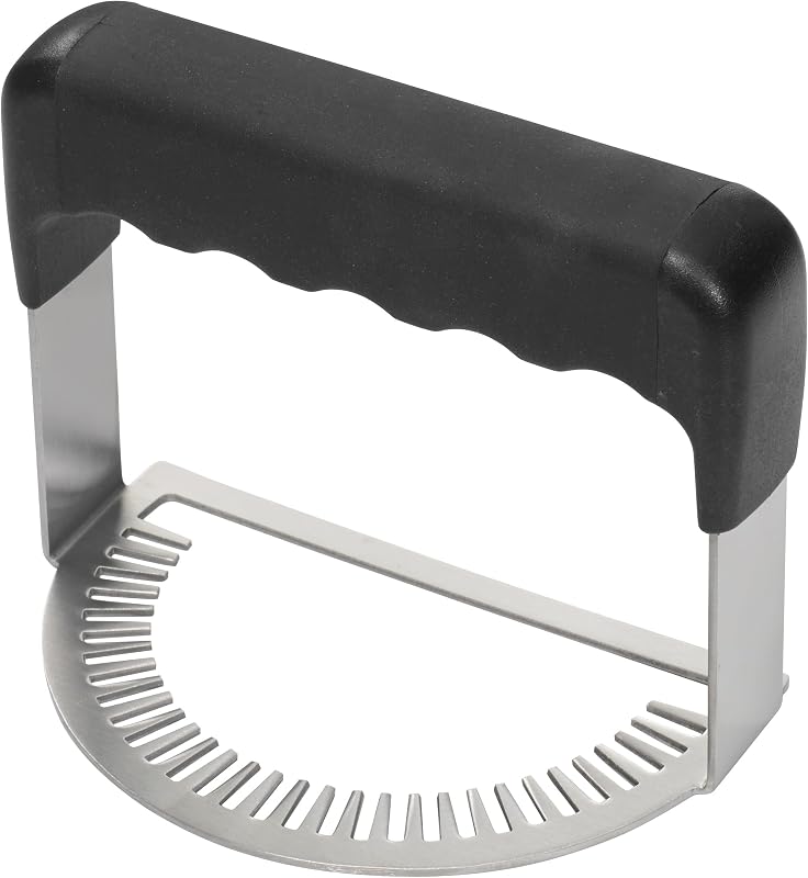 Winco Tenedor para empanadas/prensa para albóndigas de acero inoxidable plateado de 5" | Apto para lavavajillas, preparación eficiente de empanadas, resistente, herramienta multiusos