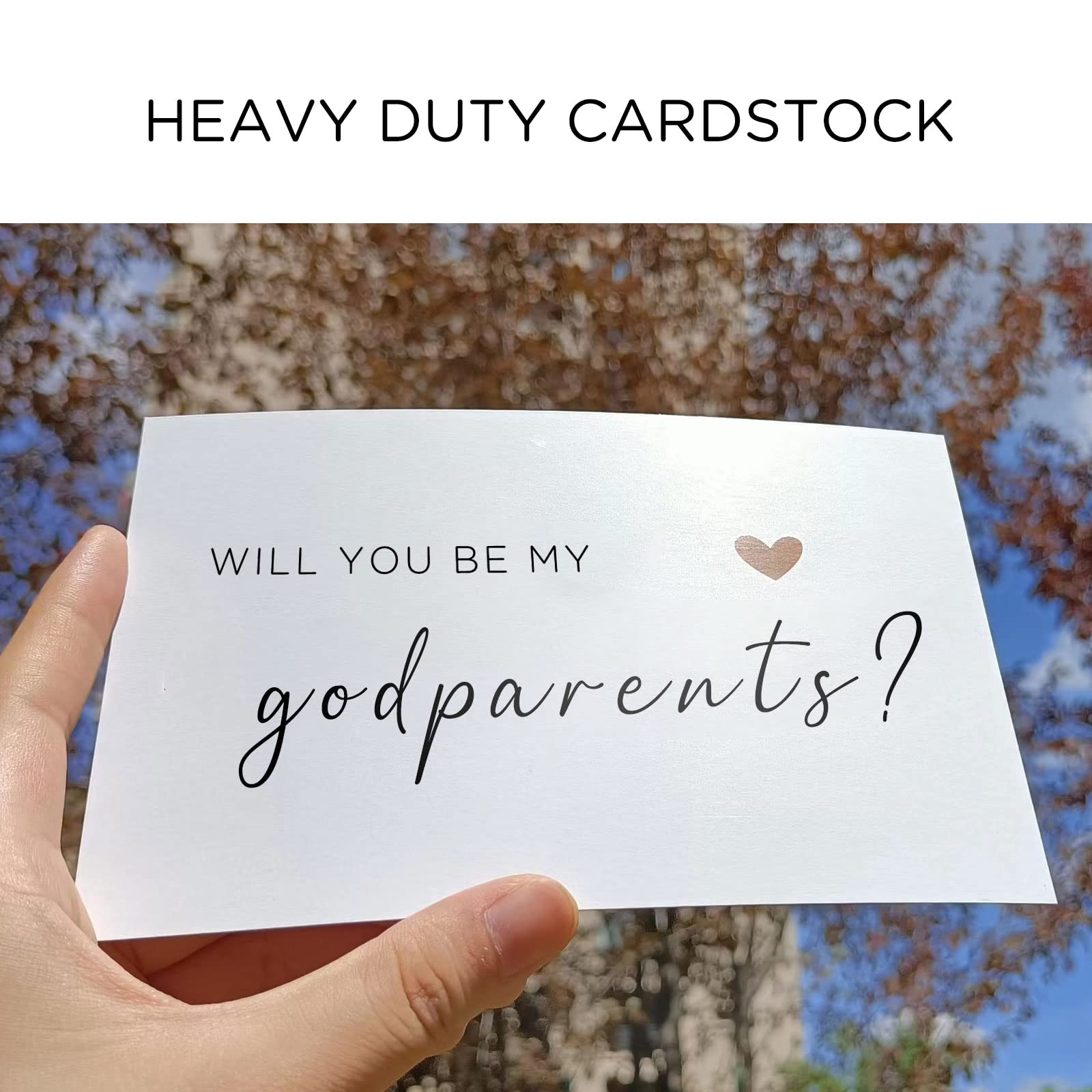 Joyfulmap Karte „Will You Be My Godparters“ – Mit Umschlag & Wachssiegel, 15x10cm, Hochwertiger Karton