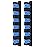 Ducurt Fishing Rod Rack Holders Wall-mounted Fish Pole Holder for Garage & Boat 6-Rod Storage Racks (Horizontal Blue, 1 Pair)