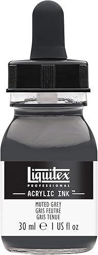 Vista 91 de Liquitex - Pintura acrílica profesional INK! Jarro de 1 onza, color blanco de titanio Umber crudo transparente