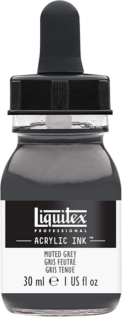 LIQUITEX 4260505 Special Release Collection, Professional Acrylic Ink, Muted Grey, 3.8 x 3.8 x 9.5 cm