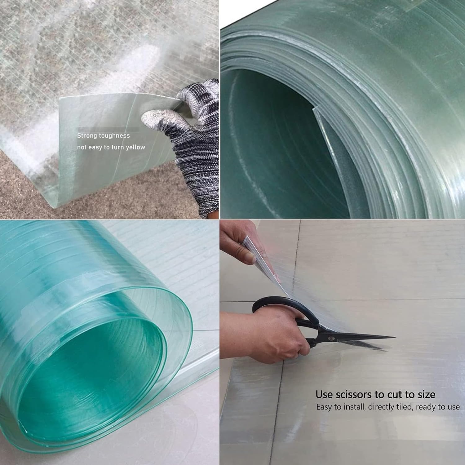 2.2mm Shed Canopy Roofing Transparent Insulation Daylighting Panels - Polycarbonate Roofing Sheet for Greenhouse Shed Canopy,1-1.5m,16-30m(1.5x30m)