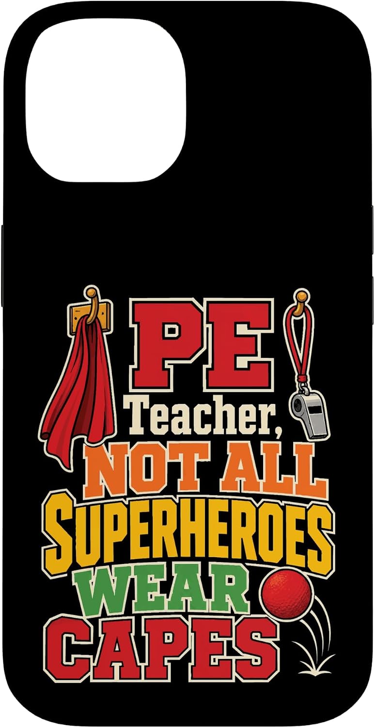 PE Teacher Not All Superheroes Have Capes Elementary School Case for iPhone SE (2020) / 7/8 image 4
