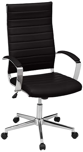 Amazon Basics High-Back Swivel Office Chair with Lumbar Support, Ergonomic