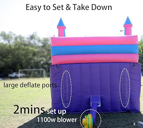 Miniatura 7 de Tobogán acuático de grado comercial de 21 pies de largo para niños y adultos, (doble tobogán) (PVC completo resistente) (piscina de agua hermética