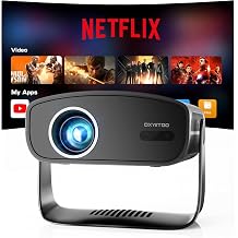Outdoor Projector 4K with WiFi and Bluetooth, 3000 Brightness/Official Licensed Apps/AI Auto Focus, 2026 New Smart Projector, Portable Movie Proyector Compatible with Netflix/YouTube/PrimeVideo,Black