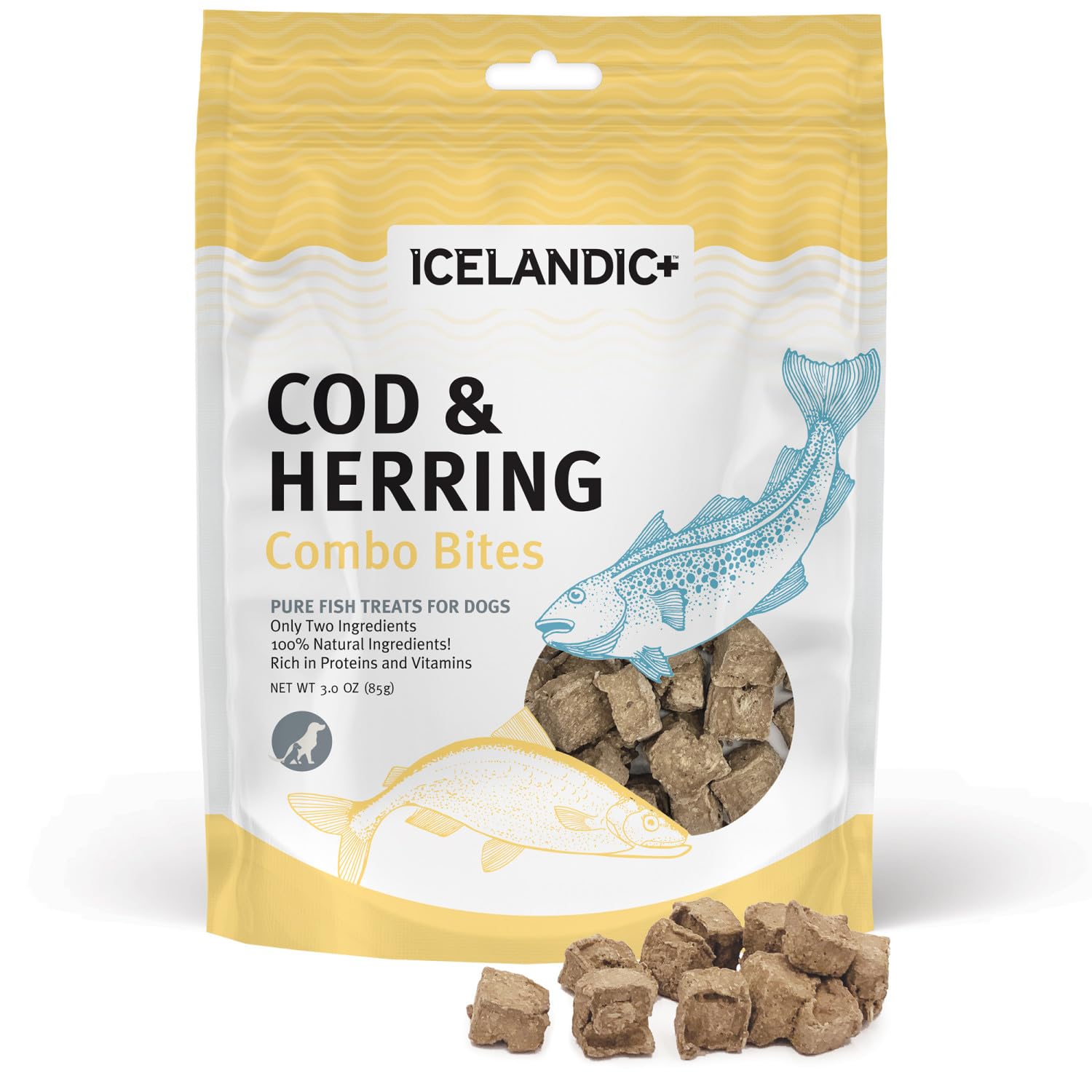 Icelandic+ Cod & Herring Combo Bites Dog Treat 3.0-oz Bag