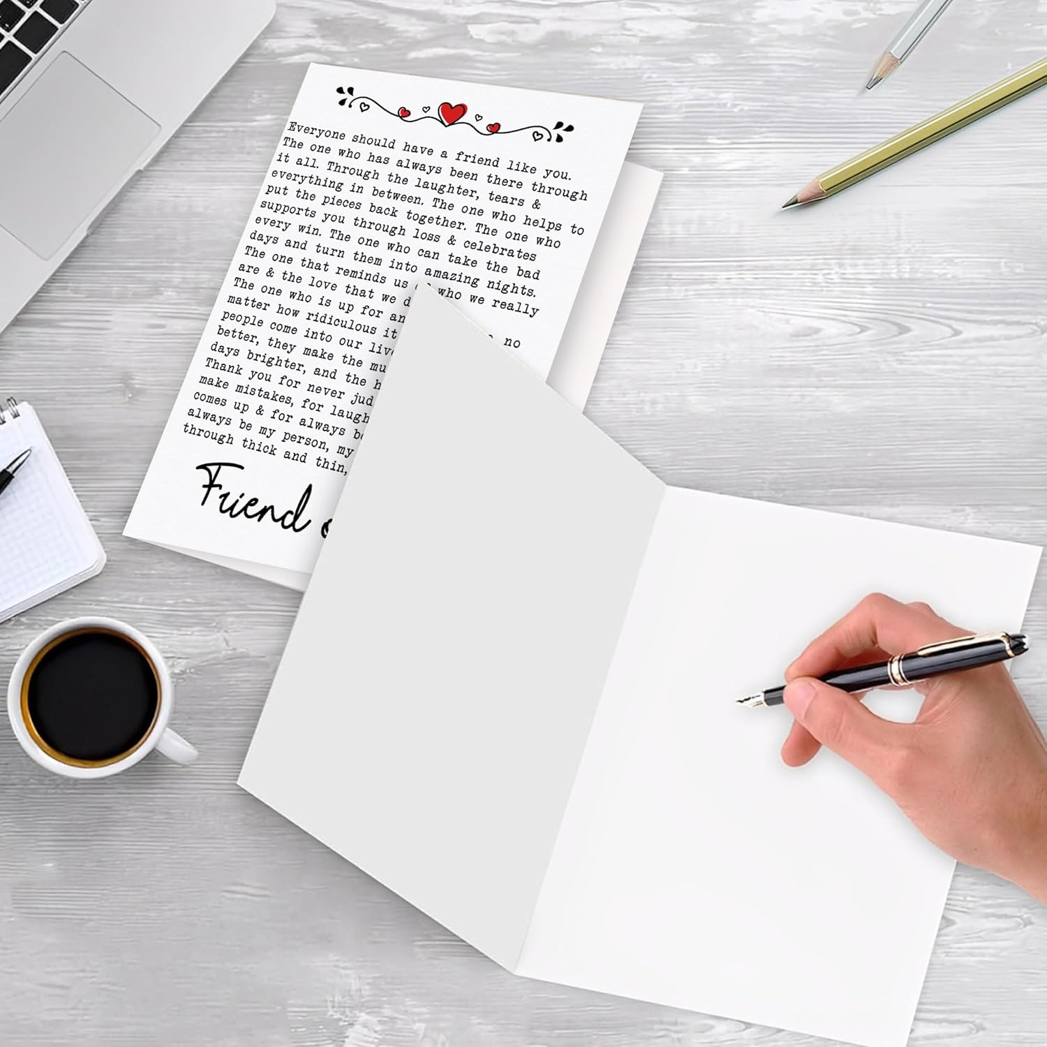 Best Friend Card - Thank You For Being In My Life - Friend For Life - Card For Special Friends - Recycled Cards For Best Friends - Bestie Cards, 5 x 7 inches - Image 2