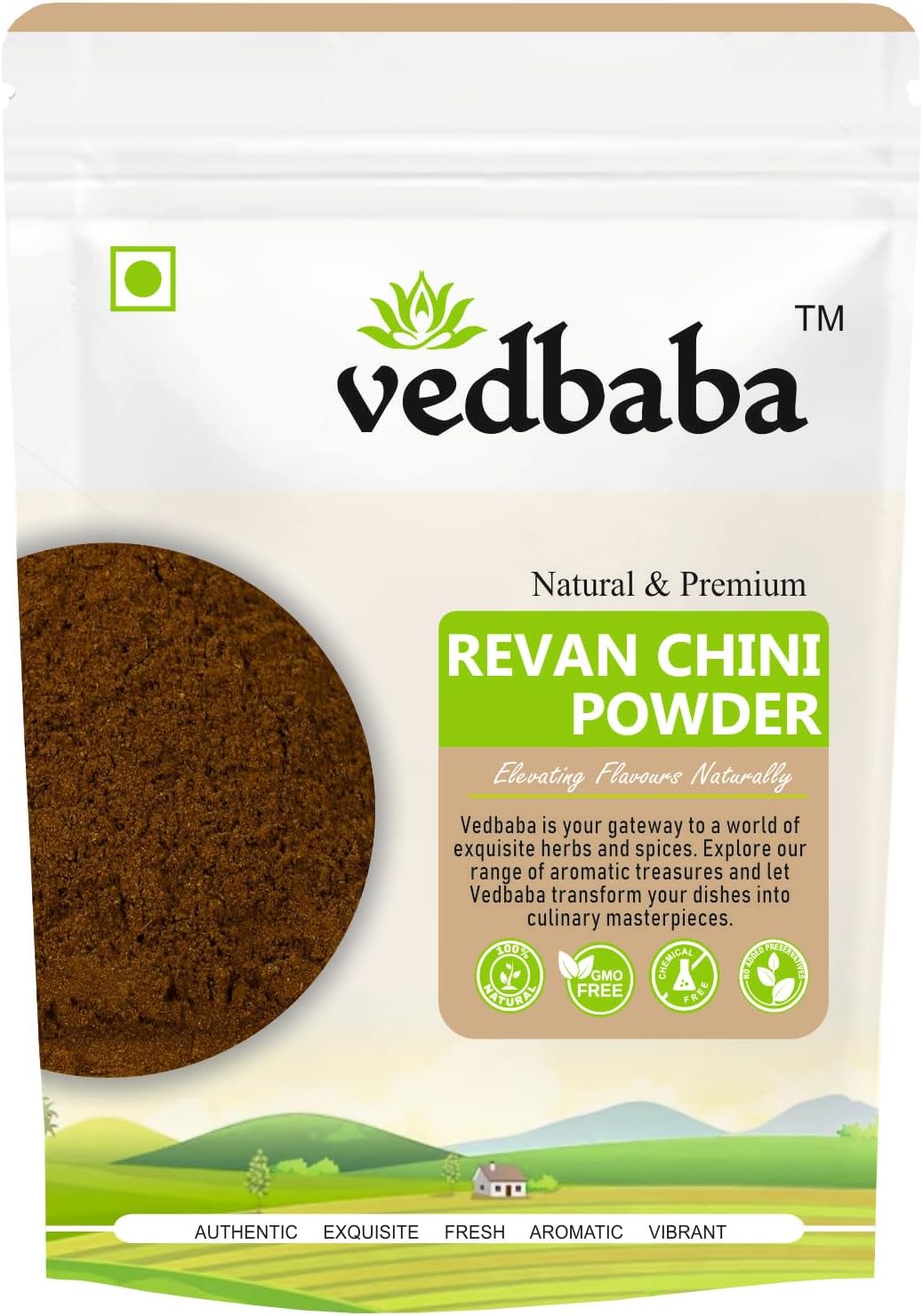 Vedbaba Revan Chini Powder | Indian Rhubarb | Revand Chini | Rheum Emodi | Revandchini Powder | Revan Chini | Revat Chini | Rheum Emodi (100 GM)